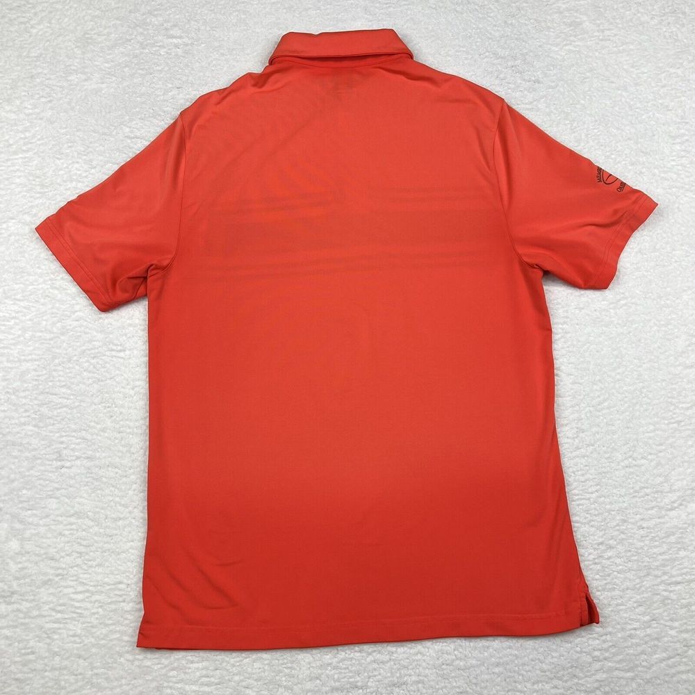 Under Armour Shirt Mens Large Red Orange Striped Polo Heatgear Short Sleeve Golf - Picture 7 of 14